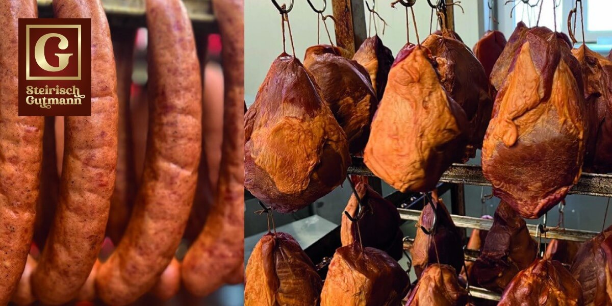 Osterkrainer und Osterschinken aufgehängt